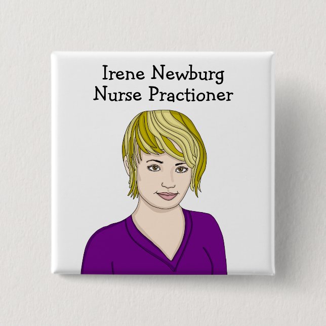 Personalised Nurse Practitioner Identification 15 Cm Square Badge (Front)