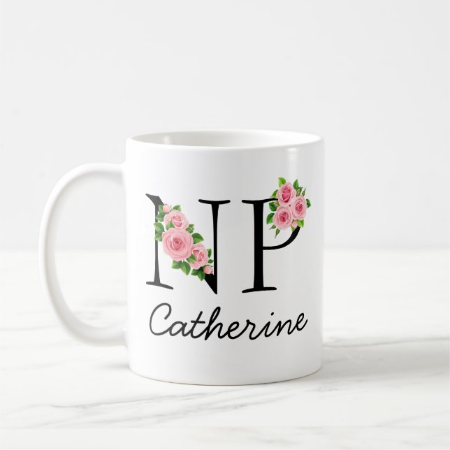 Personalised Nurse Practitioner Mug, Nurse Practit Coffee Mug (Left)