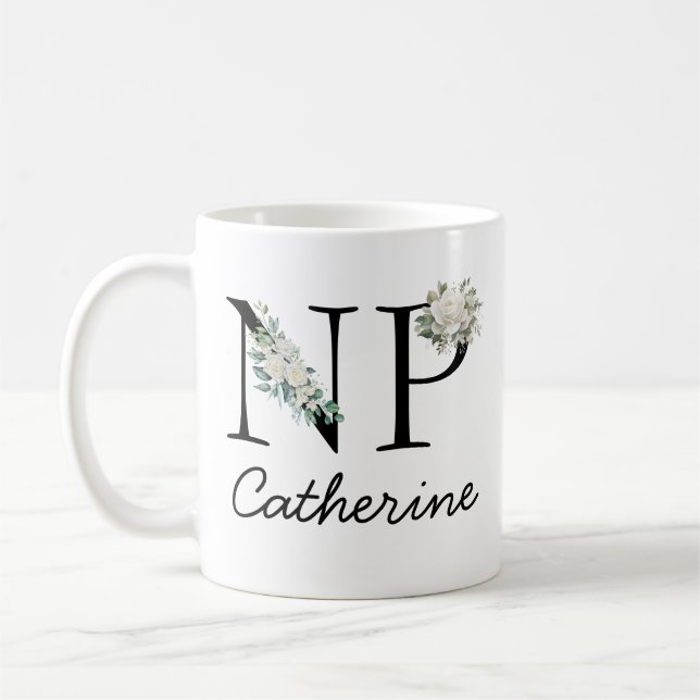 Personalised Nurse Practitioner Mug, Nurse Practit Coffee Mug (Left)