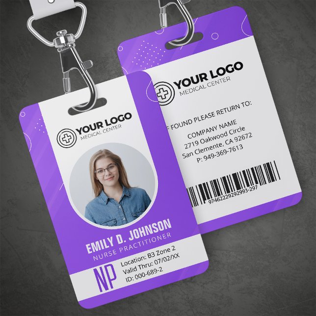 Personalised Nurse Practitioner NP Photo ID Badge (Creator Uploaded)