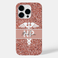 Personalised Nurse Practitioner Rose Gold Glitter
