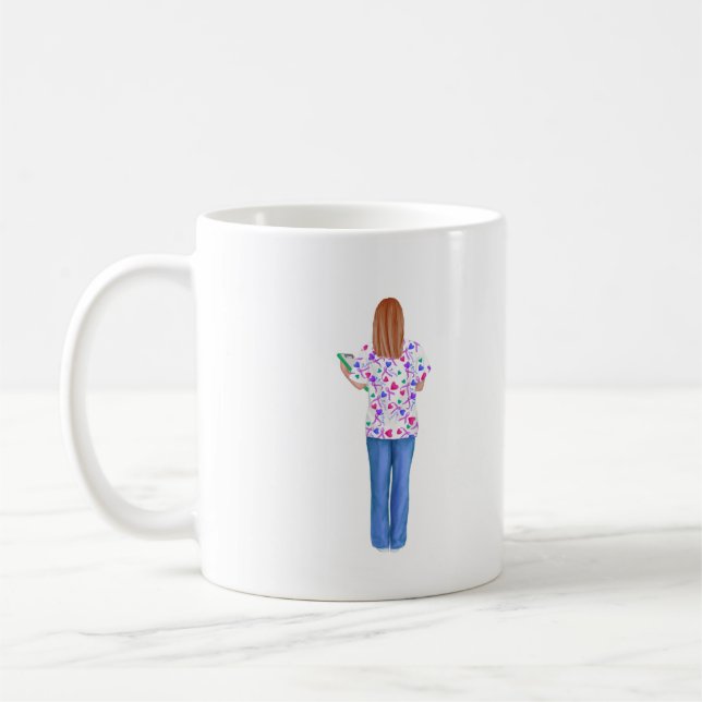 Personalised Nurse (Redheaded Nurse) Mug (Left)