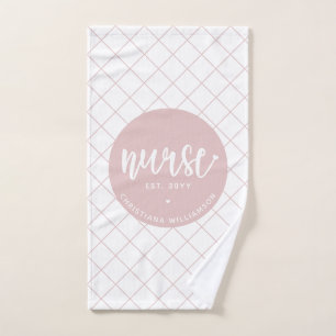 Personalised Nurse RN graduation Elegant Hand Towel
