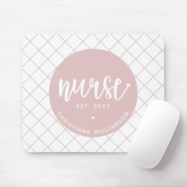 Personalised Nurse RN graduation Elegant Mouse Pad (With Mouse)