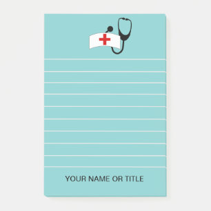 Personalised Nurse Stethoscope Medical Post-it Notes