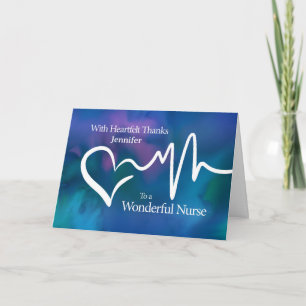 Personalised Nurse Thank You Heartfelt Appreciate Holiday Card