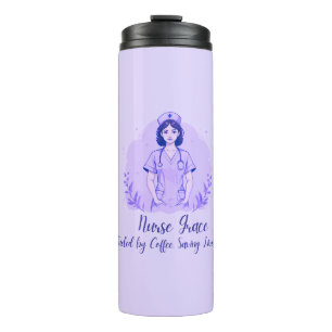 Personalised Nurse Thermal Tumbler Fuelled by Coff