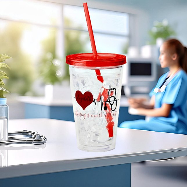 Personalised nursing  acrylic tumbler (Creator Uploaded)