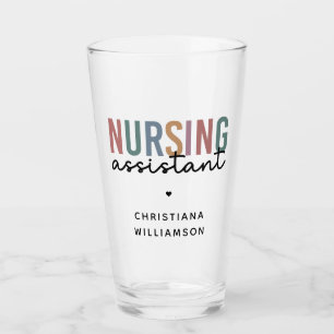 Personalised Nursing Assistant Glass