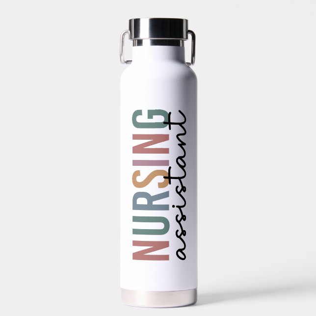 Personalised Nursing Assistant Water Bottle (Front)