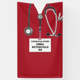 Personalised Nursing School Graduation Banner