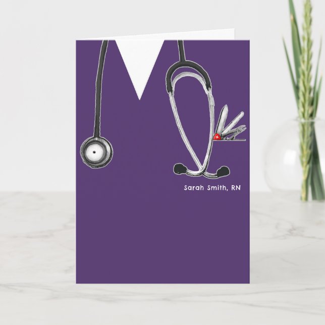 Personalised Nursing School Graduation Card (Front)