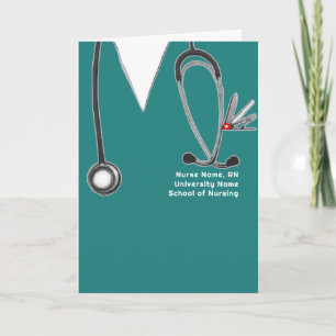 Personalised Nursing School Graduation Card
