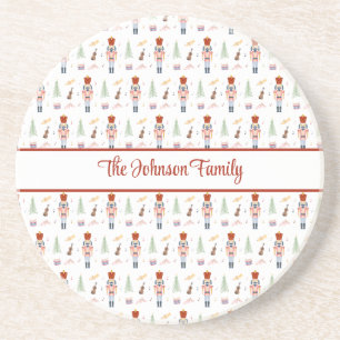 Personalised Nutcracker Ballet Music Holiday Drink Coaster