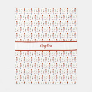 Personalised Nutcracker Ballet Music Holiday Fleece Blanket