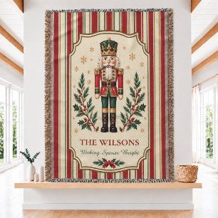 Personalised Nutcracker Chris Woven Throw Blanket