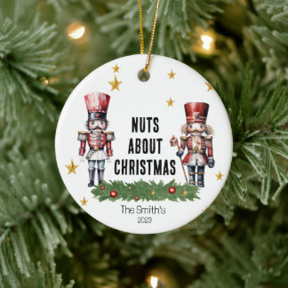 Personalised Nutcracker Christmas  Ceramic Ornament