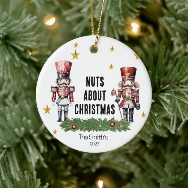 Personalised Nutcracker Christmas  Ceramic Ornament (Tree)