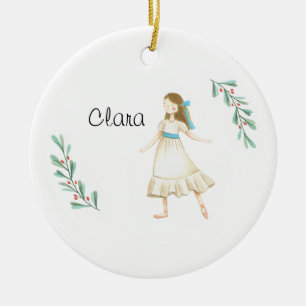 Personalised Nutcracker Clara Keepsake  Ceramic Or Ceramic Ornament