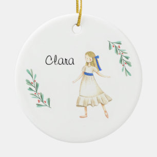 Personalised Nutcracker Clara Keepsake Ceramic Ornament