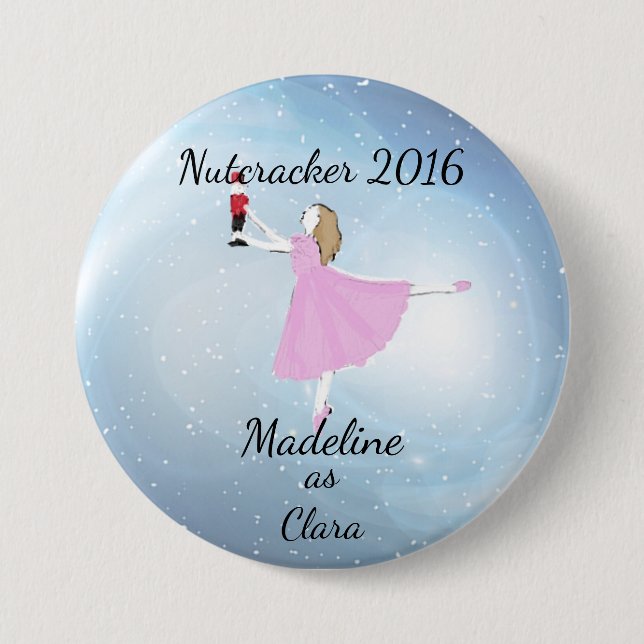 Personalised Nutcracker - Clara Ornament 7.5 Cm Round Badge (Front)