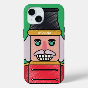 Personalised nutcracker funny hand drawn cartoon iPhone 15 case