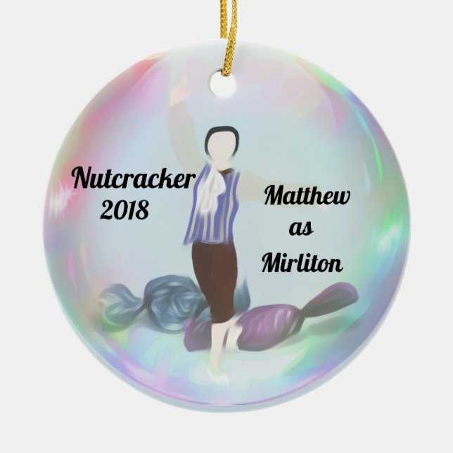 Personalised Nutcracker Ornament - Boy Mirliton (Front)