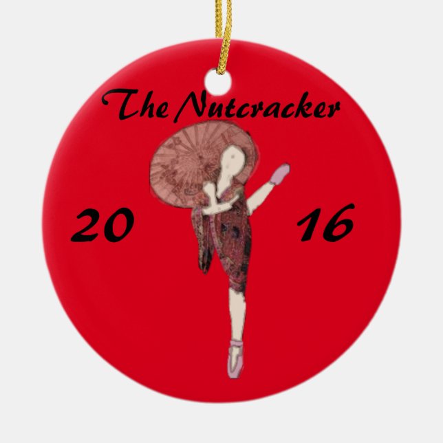 Personalised Nutcracker Ornament- Chinese Ceramic Tree Decoration (Front)