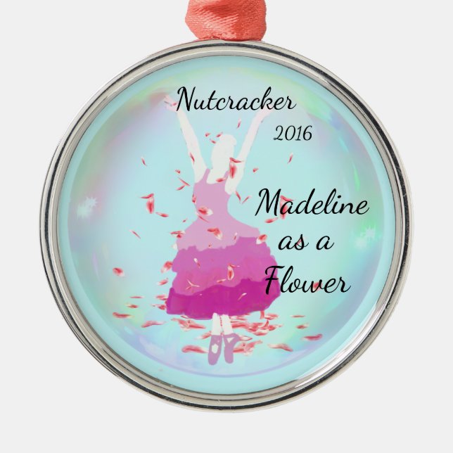 Personalised Nutcracker Ornament - Flower (Front)