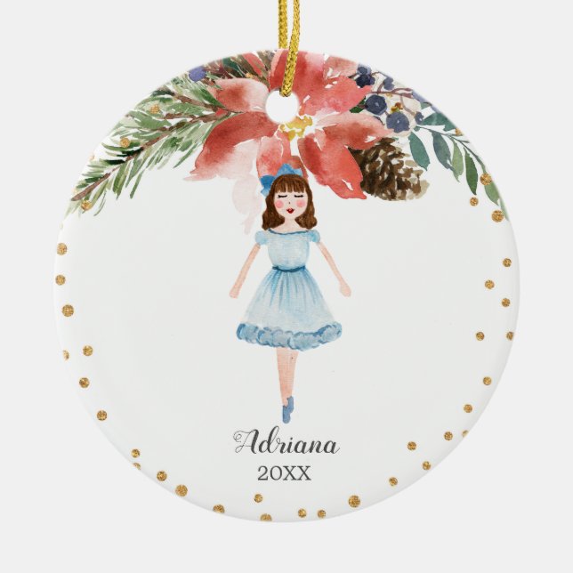 Personalised Nutcracker ornament Girl (Front)