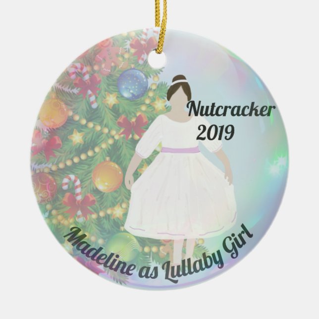 Personalised Nutcracker Ornament - Lullaby Girl (Front)