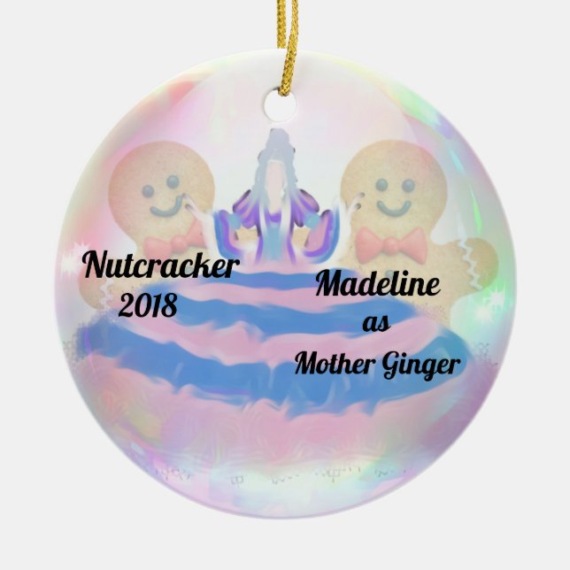 Personalised Nutcracker Ornament - Mother Ginger (Front)
