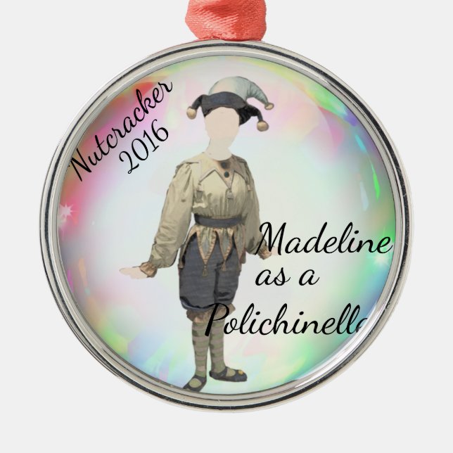 Personalised Nutcracker Ornament- Polichinelle Met Metal Ornament (Front)