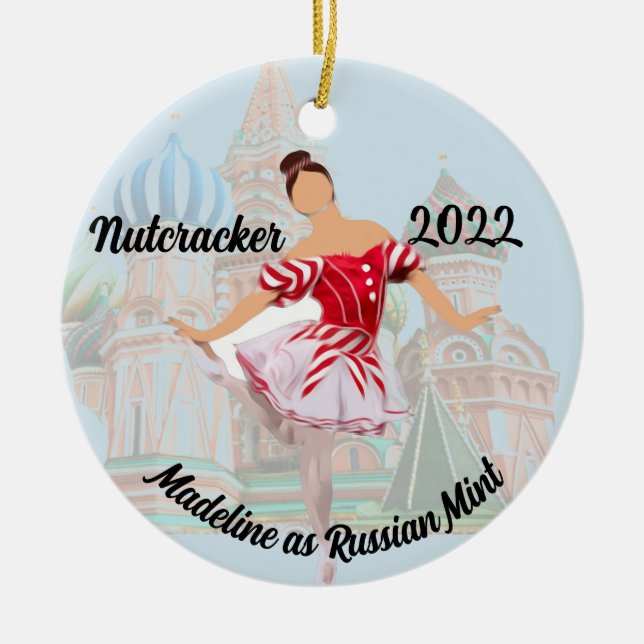 Personalised Nutcracker Ornament - Russian Mint (Front)