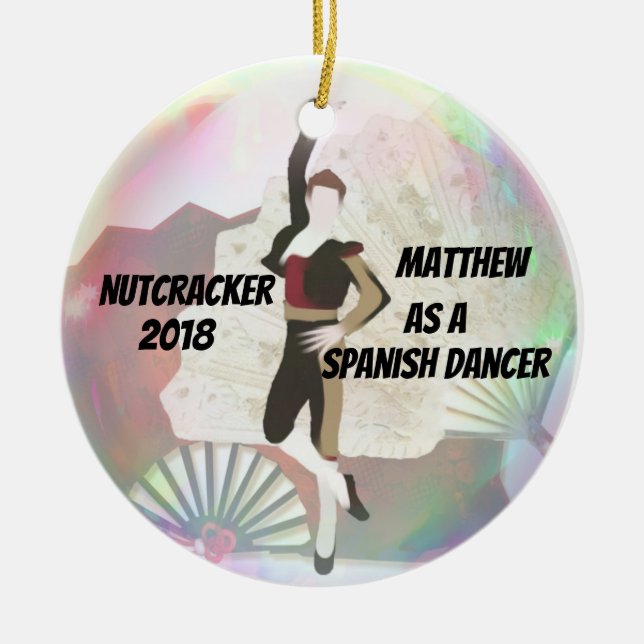 Personalised Nutcracker Ornament - Spanish Dance (Front)