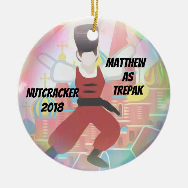 Personalised Nutcracker Ornament - Trepak Boy (Front)