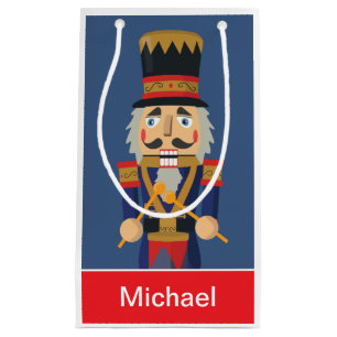 Personalised Nutcracker Toy Blue Soldier Small Gift Bag