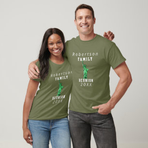 Personalised NYC Family Reunion Green T-Shirt
