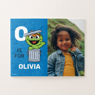 Personalised O is for Oscar the Grouch   Photo Jigsaw Puzzle
