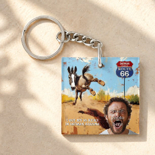 Personalised Oatman Route 66 Photo Key Ring