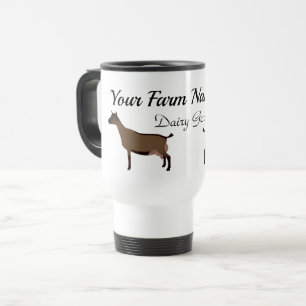 Personalised Oberhasli Dairy Goat Farm Travel Mug