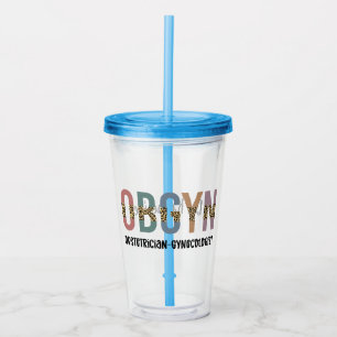 Personalised OBGYN Obstetrician Gynaecologist Acrylic Tumbler