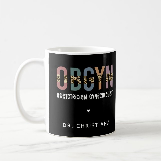 Personalised OBGYN Obstetrician Gynaecologist Coffee Mug (Left)