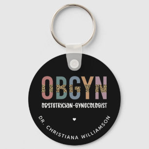Personalised OBGYN Obstetrician Gynaecologist Key Ring