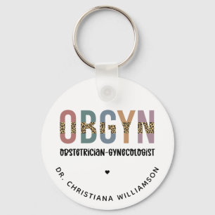 Personalised OBGYN Obstetrician Gynaecologist Key Ring
