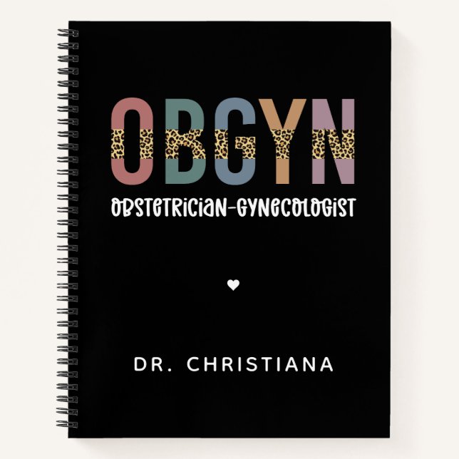 Personalised OBGYN Obstetrician Gynaecologist Notebook (Front)