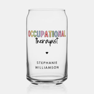 Personalised Occupational Therapist OT Gifts Can Glass
