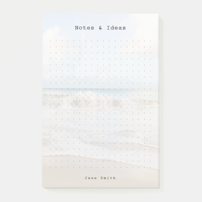 Personalised ocean aesthetic dot Grid Post-it Notes (Front)