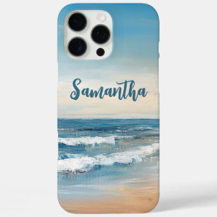 Personalised Ocean Beach Vacation Scene iPhone 16 Pro Max Case