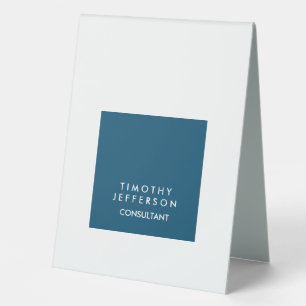 Personalised Ocean Blue White Elegant Modern